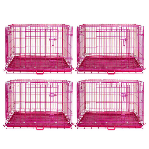 24-42" Pink Wire Dog Crate RED24-42