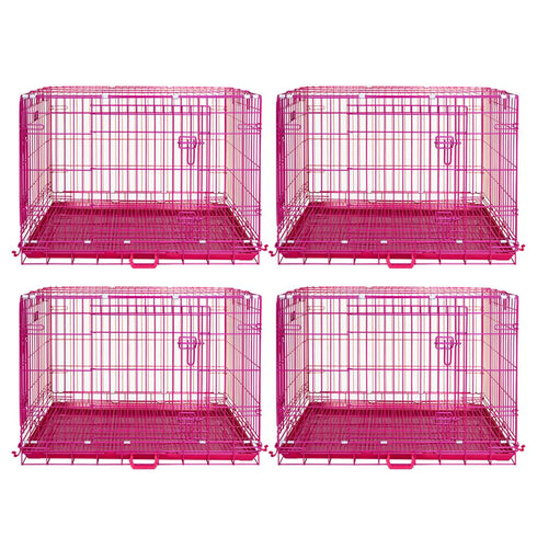 24-42" Pink Wire Dog Crate RED24-42