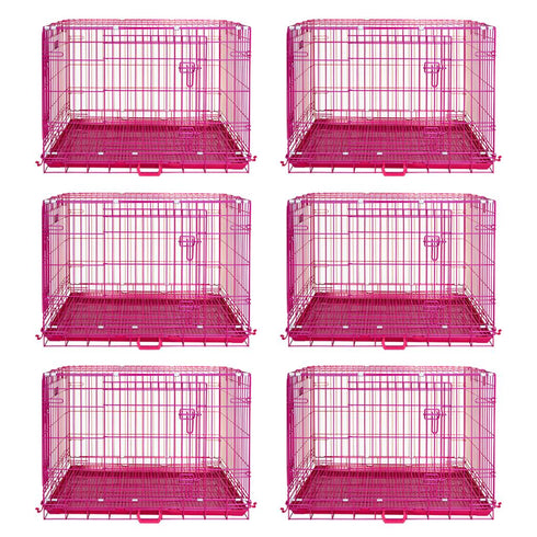 24-42" Pink Wire Dog Crate RED24-42