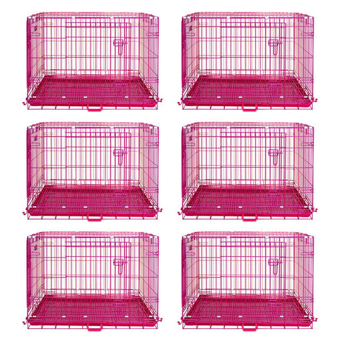 24-42" Pink Wire Dog Crate RED24-42