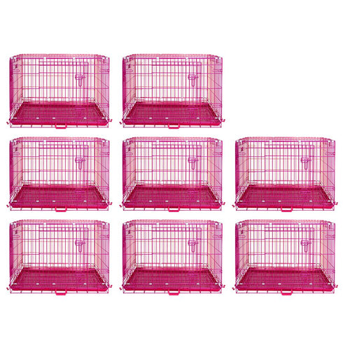 24-42" Pink Wire Dog Crate RED24-42