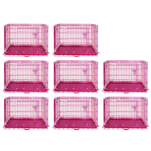 24-42" Pink Wire Dog Crate RED24-42