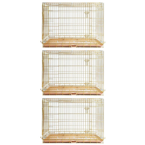 24-42" Copper Gold Wire Dog Crate GLD24/30/36/42