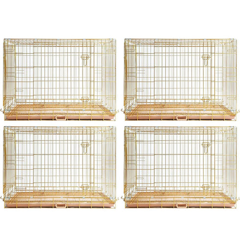 24-42" Copper Gold Wire Dog Crate GLD24/30/36/42