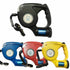 4.5M LED Flashlight Extendable Retractable Pet Dog Leash Lead with Garbage Bag