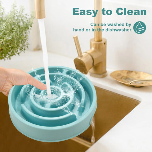 Pet Dog Slow Feeder Bowl Non Slip Anti-Gulping Slower Food Feeding Dishes Eco Dog Bowl For Large Medium Small Dogs Puppy