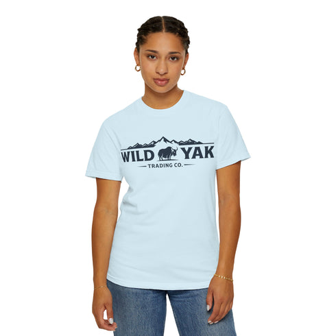 Wild Yak Logo on Unisex Garment-Dyed T-shirt