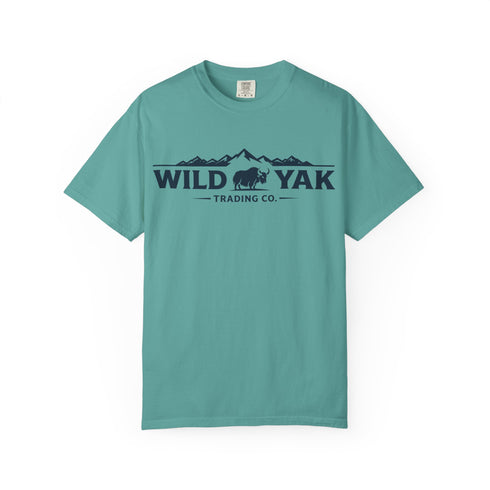 Wild Yak Logo on Unisex Garment-Dyed T-shirt