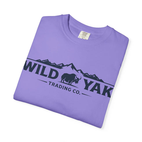 Wild Yak Logo on Unisex Garment-Dyed T-shirt
