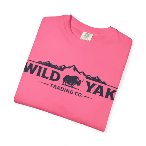 Wild Yak Logo on Unisex Garment-Dyed T-shirt