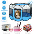Portable Foldable Pet Tent Exercise Pen Kennel Removable Zipper Top and Bottom Water Resistant Indoor Outdoor Use For Dogs Cats Other Pets