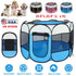 Portable Foldable Pet Tent Exercise Pen Kennel Removable Zipper Top and Bottom Water Resistant Indoor Outdoor Use For Dogs Cats Other Pets