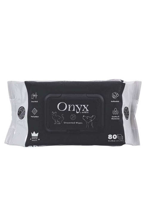 M-Pets Onyx Unscented Pet Cleaning Wipes for Cats & Dogs 80 Count