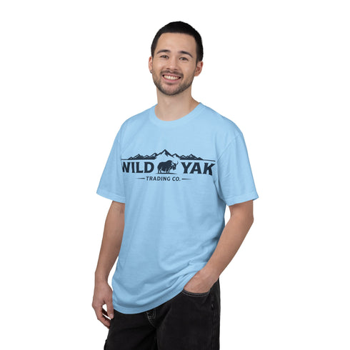 Wild Yak Logo on Unisex Garment-Dyed T-shirt