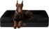 EHEYCIGA Orthopedic Dog Beds for Extra Large Dogs 44x32Inch, Waterproof Memory Foam XL Pet Bed with Sides, Non-Slip and Egg-Crate Foam Big Dog Couch Bed with Washable Removable Cover, Grey