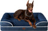 EHEYCIGA Orthopedic Dog Beds for Extra Large Dogs 44x32Inch, Waterproof Memory Foam XL Pet Bed with Sides, Non-Slip and Egg-Crate Foam Big Dog Couch Bed with Washable Removable Cover, Grey