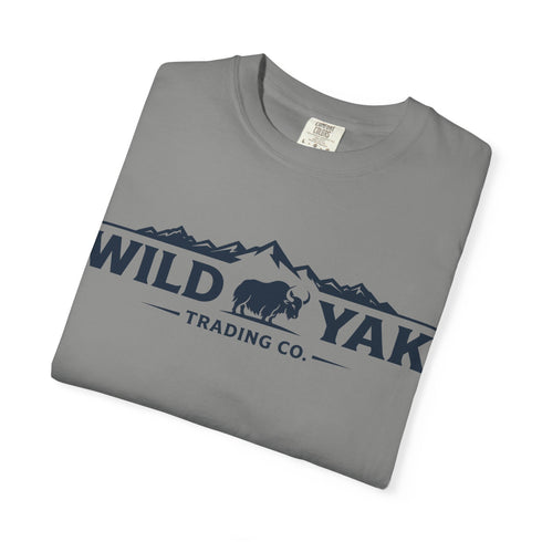Wild Yak Logo on Unisex Garment-Dyed T-shirt