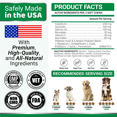 Dog Allergy Relief Chews 170 Count Itchy Skin Relief