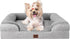 EHEYCIGA Orthopedic Dog Beds for Extra Large Dogs 44x32Inch, Waterproof Memory Foam XL Pet Bed with Sides, Non-Slip and Egg-Crate Foam Big Dog Couch Bed with Washable Removable Cover, Grey