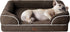 EHEYCIGA Orthopedic Dog Beds for Extra Large Dogs 44x32Inch, Waterproof Memory Foam XL Pet Bed with Sides, Non-Slip and Egg-Crate Foam Big Dog Couch Bed with Washable Removable Cover, Grey
