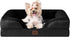 EHEYCIGA Orthopedic Dog Beds for Extra Large Dogs 44x32Inch, Waterproof Memory Foam XL Pet Bed with Sides, Non-Slip and Egg-Crate Foam Big Dog Couch Bed with Washable Removable Cover, Grey