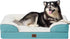 EHEYCIGA Orthopedic Dog Beds for Extra Large Dogs 44x32Inch, Waterproof Memory Foam XL Pet Bed with Sides, Non-Slip and Egg-Crate Foam Big Dog Couch Bed with Washable Removable Cover, Grey