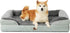 EHEYCIGA Orthopedic Dog Beds for Extra Large Dogs 44x32Inch, Waterproof Memory Foam XL Pet Bed with Sides, Non-Slip and Egg-Crate Foam Big Dog Couch Bed with Washable Removable Cover, Grey