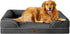 EHEYCIGA Orthopedic Dog Beds for Extra Large Dogs 44x32Inch, Waterproof Memory Foam XL Pet Bed with Sides, Non-Slip and Egg-Crate Foam Big Dog Couch Bed with Washable Removable Cover, Grey