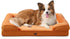 EHEYCIGA Orthopedic Dog Beds for Extra Large Dogs 44x32Inch, Waterproof Memory Foam XL Pet Bed with Sides, Non-Slip and Egg-Crate Foam Big Dog Couch Bed with Washable Removable Cover, Grey