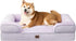 EHEYCIGA Orthopedic Dog Beds for Extra Large Dogs 44x32Inch, Waterproof Memory Foam XL Pet Bed with Sides, Non-Slip and Egg-Crate Foam Big Dog Couch Bed with Washable Removable Cover, Grey