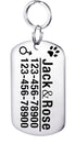Personalized Dog ID Tag Stainless Steel Pet ID Tag