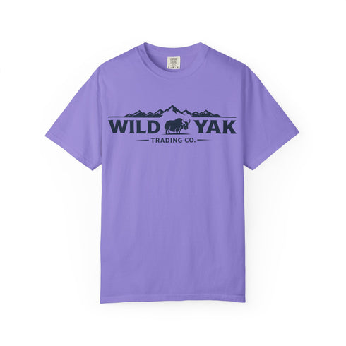 Wild Yak Logo on Unisex Garment-Dyed T-shirt