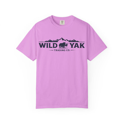 Wild Yak Logo on Unisex Garment-Dyed T-shirt
