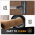 Mibao Front Door Mat Non-Slip Waterproof TPR Backing 31.5x47 Dark Brown