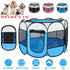 Portable Foldable Pet Tent Exercise Pen Kennel Removable Zipper Top and Bottom Water Resistant Indoor Outdoor Use For Dogs Cats Other Pets