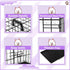 42 Inch Dog Crate, Double Door Folding Metal Wire Dog Cage with Divider and Tray, Pet Kennel Cage for Large Medium Small Dogs, L