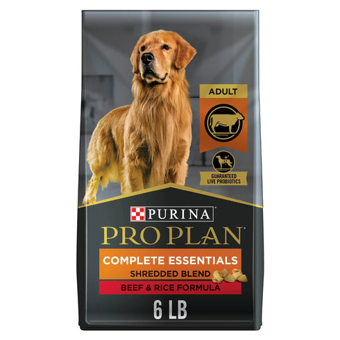 Pro Plan Adult Complete Essentials Shredded Blend Beef & Rice Dry Dog Food