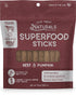 Dog Treat Naturals Superfood Sticks, Beef & Pumpkin Dog Treats (10oz)