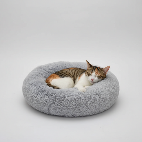 Plush Donut Comfort Pet Bed