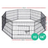 i.Pet 2X24" 8 Panel Pet Dog Playpen Puppy Exercise Cage Enclosure