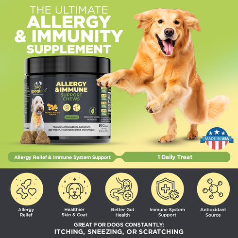 Allergy & Immune Support Chews for Dogs (Peanut Butter Flavor)