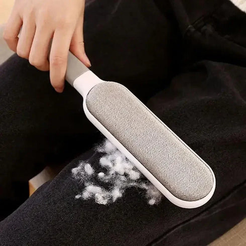 Double-sided Pet Hair Removal Brush - 1pc Reusable Lint Brush - Manual Electrostatic Sticky Lint Pet Hair Dust Brush for Clothin