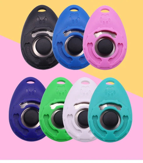 1 Set Pet Dog Trainer Clicker Training Tool With Instructions Obedience Teaching Aid Wholesale Supplies Christmas New Year Gift