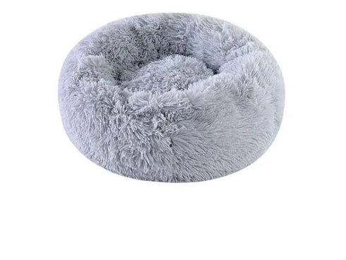 Calming Round Pet Bed: Plush Donut Cuddler for Dogs & Cats