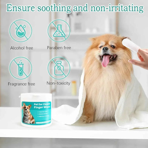 Pet Ear Cleaning Wipes for Healthy Ears