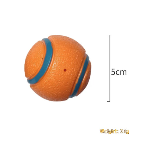 Indestructible Squeaky Ball Dog Toy Bouncy Chew Resistant Tennis Ball for Aggressive Chewers Interactive Training Play for Dogs