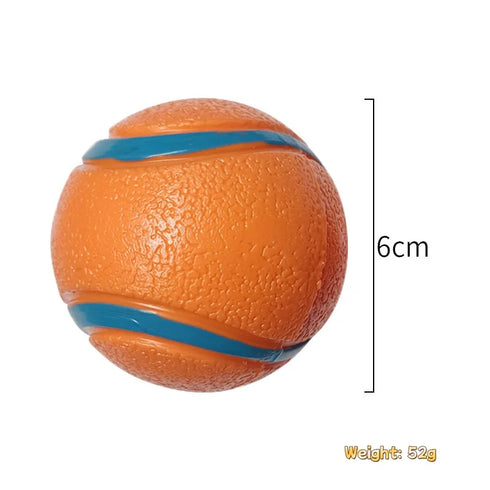 Indestructible Squeaky Ball Dog Toy Bouncy Chew Resistant Tennis Ball for Aggressive Chewers Interactive Training Play for Dogs