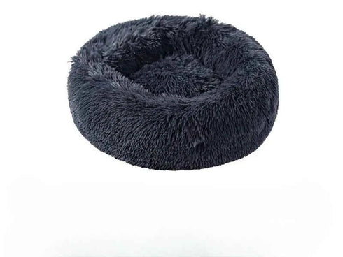 Calming Round Pet Bed: Plush Donut Cuddler for Dogs & Cats
