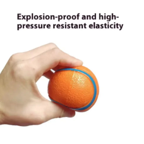Indestructible Squeaky Ball Dog Toy Bouncy Chew Resistant Tennis Ball for Aggressive Chewers Interactive Training Play for Dogs