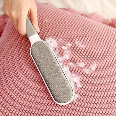 Double-sided Pet Hair Removal Brush - 1pc Reusable Lint Brush - Manual Electrostatic Sticky Lint Pet Hair Dust Brush for Clothin